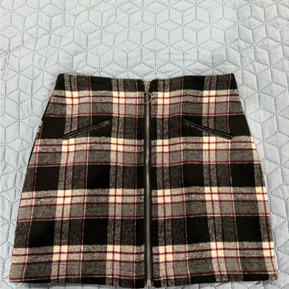 HYFVE Plaid Mini Skirt - Black, White, and Red